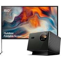 Outdoor Sports Viewing Bundle with 150 Folding Screen, Valerion VisionMaster Pro2 4K Triple Laser Projector, 4ms Low Input Lag, 240Hz Refresh Rate, 4