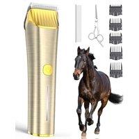 oneisall Horse Clippers,Low Noise Cordless Horse Grooming Kit for Horse Thick and Matted Long Hair with Metal Blade