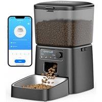 oneisall Automatic Cat Feeder, 2.4G WiFi Cat Food Dispenser with App Control, 3.5L Cat Feeder with Timer,1-12 Meals a Day with Stainless Steel Bowl