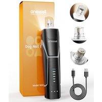 oneisall Dog Nail Grinders with 360LED Lights,40db Silent Cordless Dog Claw Grinder, Groom Pro Dog Nail File,6 Speed Adjustable Painless Paws Pet Na