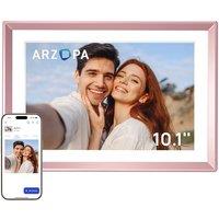 ARZOPA 10.1 Rose Gold Metal Digital Photo Frame Free Unlimited Cloud Storage for Photos & Videos, WiFi Digital Picture Frame Support Online/Offline U