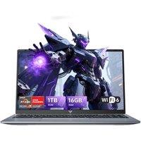 15.6" FHD Laptop with Ryzen 7 5700U (Processor up to 4.3GHz) 8 C/16 T - 16GB RAM DDR4 + 1TB M.2 SSD Laptops Computer,HD Display,HDMI, BT5.2,USB3.2,Typ