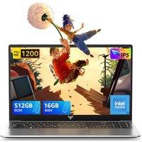 15.6 Inch FHD Laptop with 13th N95 Quad-Core Processor up to 3.4GHz, 16GB RAM 512GB M.2 SSD, Support Dual-Band WiFi, BT 5.2, HD Display,USB3.2,HDMI, T