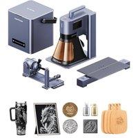 LaserPecker LP5 20W Fiber & Diode Dual Laser Engraver with Rotary Extension, Sliding Extension and Air Purifier, 3D Embossing Laser Engraving Cutting