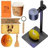 LaserPecker LP1 Plus Mini Laser Engraver for Beginners, Pocket-Sized Laser Engraving Machine with Adjustable Stand 360 Multi-Angle Engraving for Woo