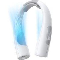 Warmco 10000mAh Portable Neck Fan - Rechargeable Personal Fan with LED Display, 30H Runtime, 360 Cooling Airflow, 4 Speeds Wearable Fan for Travel,