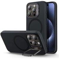 ESR Cloud Soft Case with Stash Stand (HaloLock), Compatible with iPhone 15 Pro, Black