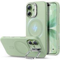 ESR for iPhone 17 Case, Silicone Case with Stand, Compatible with MagSafe, Military-Grade Protection, Built-in Camera Stash Stand, Magnetic Phone Case