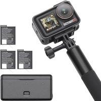DJI Osmo Action 5 Pro Adventure Combo, Action Cam 4K with 1/1.3 Inch Sensor, 12 Hours Extended Battery Life with 3 Batteries, Stabilization, Two OLED