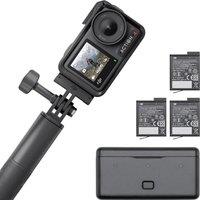 DJI Osmo Action 4 Adventure Combo - 4K/120fps Waterproof Action Camera with a 1/1.3-Inch Sensor, 10-bit & D-Log M Color Performance, 155 FOV, Up to