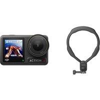 DJI Osmo Action 4 Fishing Combo, Waterproof Action Camera | 4K/120fps & 155 Ultra-Wide FOV, Long-Lasting 160 Mins, 10-bit D-Log M, Hanging Neck Moun
