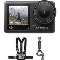 DJI Osmo Action 4 Motorcycle & Mountain Biking Combo - Get Quality 4K/120fps Footage with an Immersive 155 FOV, Body Camera with a 1/1.3-Inch Sensor