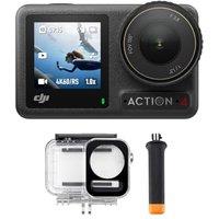 DJI Osmo Action 4 Diving Combo, Waterproof Action Camera | Underwater Video, Floating Handle and 60m Waterproof Case, 10-bit & D-Log M, 1/1.3-Inch Sen