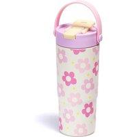 Stainless Steel Tumbler with Straw, 660ml/22oz Tumbler with Leak Proof 2-in-1 Lid, Reusable Double Walled Water Bottle, Portable Coffee Travel Mug, Fi