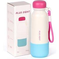 560ml/19oz Water Bottle with Straw Lid, Stainless Steel Water Bottle with Non-slip Silicone Base for Sports, Gym or Office, BPA-Free Keep Cold 18H Hot
