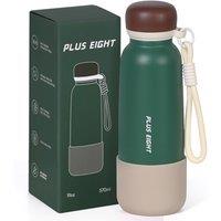 560ml/19oz Water Bottle with Straw Lid, Stainless Steel Water Bottle with Non-slip Silicone Base for Sports, Gym or Office, BPA-Free Keep Cold 18H Hot