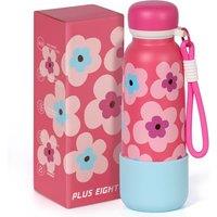 560ml/19oz Water Bottle with Straw Lid, Stainless Steel Water Bottle with Non-slip Silicone Base for Sports, Gym or Office, BPA-Free Keep Cold 18H Hot