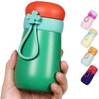 Stainless Steel Water Bottle, 380ml/12oz Double Walled Vacuum Insulated Metal Water Bottle for Hot&Cold Drinks for Handbag - 100% Leakproof (Green)