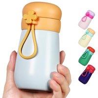 Stainless Steel Water Bottle, 380ml/12oz Double Walled Vacuum Insulated Metal Water Bottle for Hot&Cold Drinks for Handbag - 100% Leakproof (Blue)