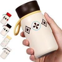 Stainless Steel Water Bottle, 350ml/12oz Double Walled Vacuum Insulated Metal Water Bottle for Hot&Cold Drinks for Handbag - 100% Leakproof (Brown)