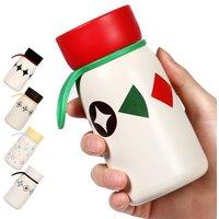 Stainless Steel Water Bottle, 350ml/12oz Double Walled Vacuum Insulated Metal Water Bottle for Hot&Cold Drinks for Handbag - 100% Leakproof (Red)
