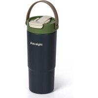 Stainless Steel Tumbler with Straw, 660ml/22oz Tumbler with Leak Proof 2-in-1 Lid, Reusable Double Walled Water Bottle, Portable Coffee Travel Mug, Fi