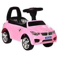 HOMCOM Ride on Car Toddler Walker Foot to Floor for 1.5-3 Years Old Pink | Sliding Car Slider, Horn Music, Working Lights, Under Seat Storage