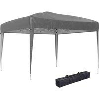 Outsunny 3 x 3M Garden Pop Up Gazebo Height Adjustable Marquee Tent, Grey | Party Tent, Wedding Canopy, Carrying Bag