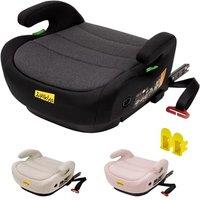 Jovikids OHHO ISOFIX Car Booster Seat, i-Size R129, 125-150 cm (612 Years), Seat Belt Guide, Lightweight, Removable/Machine-Washable Cover - Black