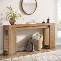 Tribesigns 63-Inch Extra Long Console Table, Farmhouse Wood Sofa Table Behind Couch, Narrow Entryway Accent Table for Living Room, Hallway, Entrance,