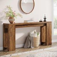 Tribesigns 63-Inch Extra Long Console Table, Farmhouse Wood Sofa Table Behind Couch, Narrow Entryway Accent Table for Living Room, Hallway, Entrance,