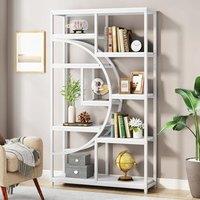 Tribesigns Bookshelf Industrial 5 Tier Etagere Bookcase, Freestanding Tall Bookshelves Display Shelf Storage Organizer with 9-Open Storage Shelf for L