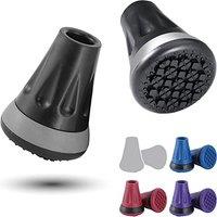 Cane Tips, 3/4 Inch All Terrain Tip for Cane & Crutch, 3/4'' Rubber Replacement Foot Pad, 0.75 Inch Cane Tips Heavy Duty, Walking Cane Tips and Crutch
