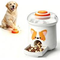 ROJECO Electronic Treat Dispenser,Dog Puzzle Feeder Toy, Interactive IQ Training for Dogs,Slow Food Feeder Blows