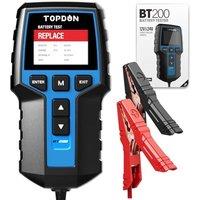 TOPDON Car Battery Tester BT200-A, 12V/24V Battery Analyzer 100-2000CCA | with Battery Cranking Charging Tests, Date Review, 2.4" Color Screen for Car