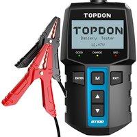 TOPDON BT100 Car Battery Tester, 12V 100-2000CCA Battery Tester with Cranking Charging Tests, Digital Auto Battery Analyzer for Car Truck Motor Boat A