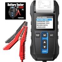 TOPDON Car Battery Tester BT300P-A 12V/24V, 2.4" Color Screen with Printer | 12V Battery Test, 12V/24V Cranking/Charging Test, 100-2000 CCA, Review Da