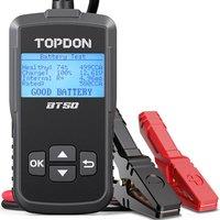 TOPDON Car Battery Tester 12V BT50, Automotive 100-2000 CCA Battery Load Tester, Cranking and Charging System, Auto Test Scan Tool, Digital Battery Al