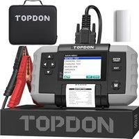 TOPDON Battery Tester BT600, 12V 24V Car Battery Tester with Printer, 100 to 2000 CCA, 3.5" Color Screen 5.9ft Cable, Software Update Available | Prof