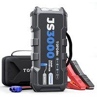 Jump Starter Power Pack, TOPDON JS3000 Car Battery Booster for Up to 9L Gas/ 7L Diesel Engines, Portable Car Starter Power Bank with Handle/Jump Lead/