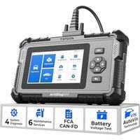 TOPDON AD500, 4 Systems Car Diagnostic Tool with 6 Reset Service | OBD2 scanner with Oil/Throttle/SAS/TPMS/BMS/EPB Reset, Free Updates for Life, AutoV