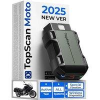 TopScan Motorcycle OBD2 Scanner Diagnostic Tool, Wireless Motorcycle OBD2 Code Reader Fits for Harley, Ducati, BMW, All Systems Motorbike Scan Tool wi