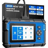 TOPDON AD600Elite OBD2 Scanner, Full System Diagnostic Tool with 13 Resets | Lifetime Free Updates, Car Diagnostic Tool with CAN-FD, FCA AutoAuth