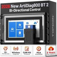 TOPDON AD800BT 2.0 Car Diagnostic Tool Bidirectional, All Systems Diagnosis | OBD2 Scanner with 28+ Reset Services, Oil Reset/EPB/SAS/TPMS/DPF, 2 Year