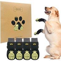 BEAUTYZOO Non-slip Dog Socks for Hardwood Floors, Small, Medium and Large Seniors and Old Dogs, Paw Pads 2 Pairs - Traction Control Non-Slip Puppy Soc