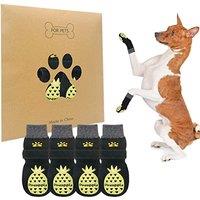 BEAUTYZOO Non-slip Dog Socks for Hardwood Floors, Small, Medium and Large Seniors and Old Dogs, Paw Pads 2 Pairs - Traction Control Non-Slip Puppy Soc