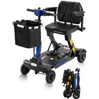 Ecomobi MS02 F Fully Folding Mobility Scooters for Adults 5 mph, 53 lbs Lightweight Electric Wheelchair, 43" Turning Radius, Digital Display