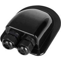 Restmo IP68 Waterproof Solar Cable Entry Gland, Weather Resistant Dual Cable Entry Housing for Solar Panels of RV, Caravan, Marine, Boat, Cabin, Black