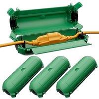 Restmo 4 Pack Compact Outdoor Extension Cord Cover, IP44 Waterproof Box and Safety Housing Case, Ideal to Protect Outdoor Plugs, Electrical Connection