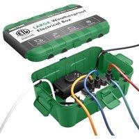 RESTMO Extra Large Outdoor Electrical Box IP54 Waterproof, Green | 12.68.75.1 in, Outdoor Outlet Cover, Protect Outlet, Plug, Timer, Power Strip,